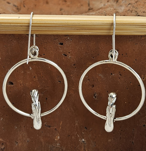 Kingfisher Hoops in Sterling Silver