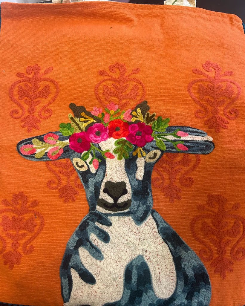 Goat Tote Bag - Orange