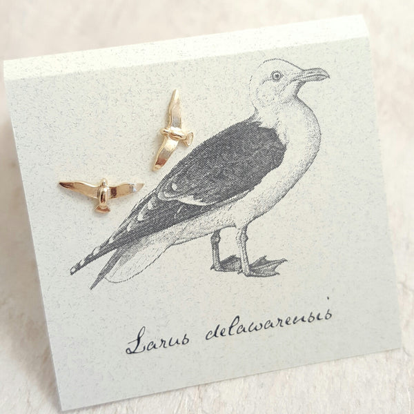 Gold Seagull earring card