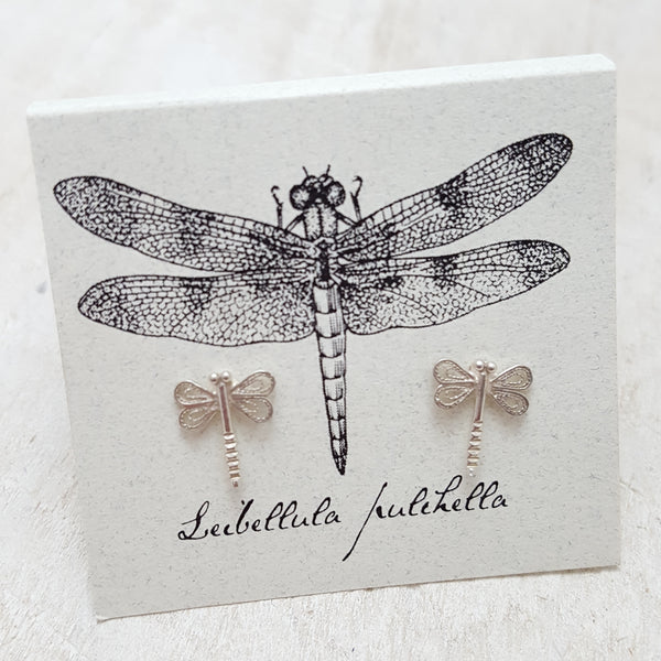 Front of Silver Dragonfly Earring Card