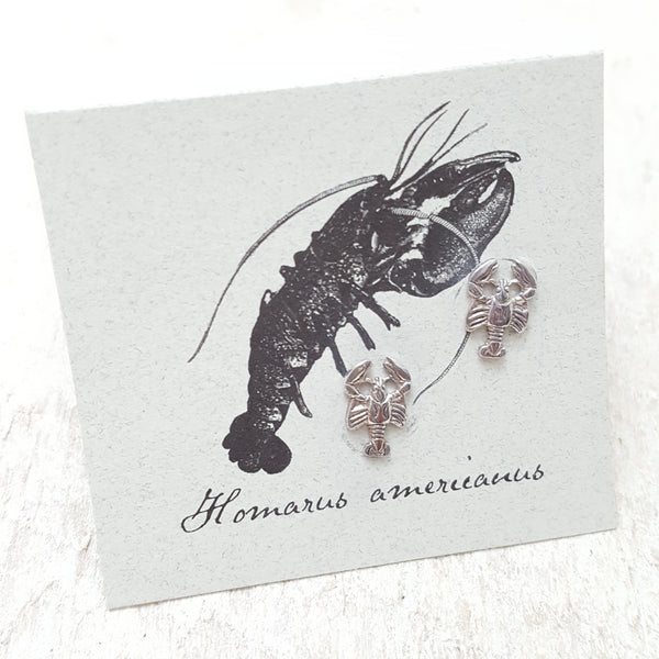 Front of Silver Lobster Earring Card