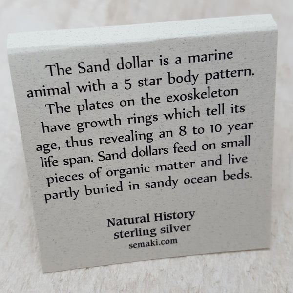 Back of Sand Dollar Card