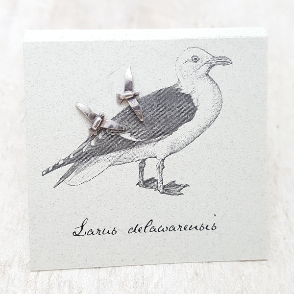 Front of Silver Seagull Earring Card