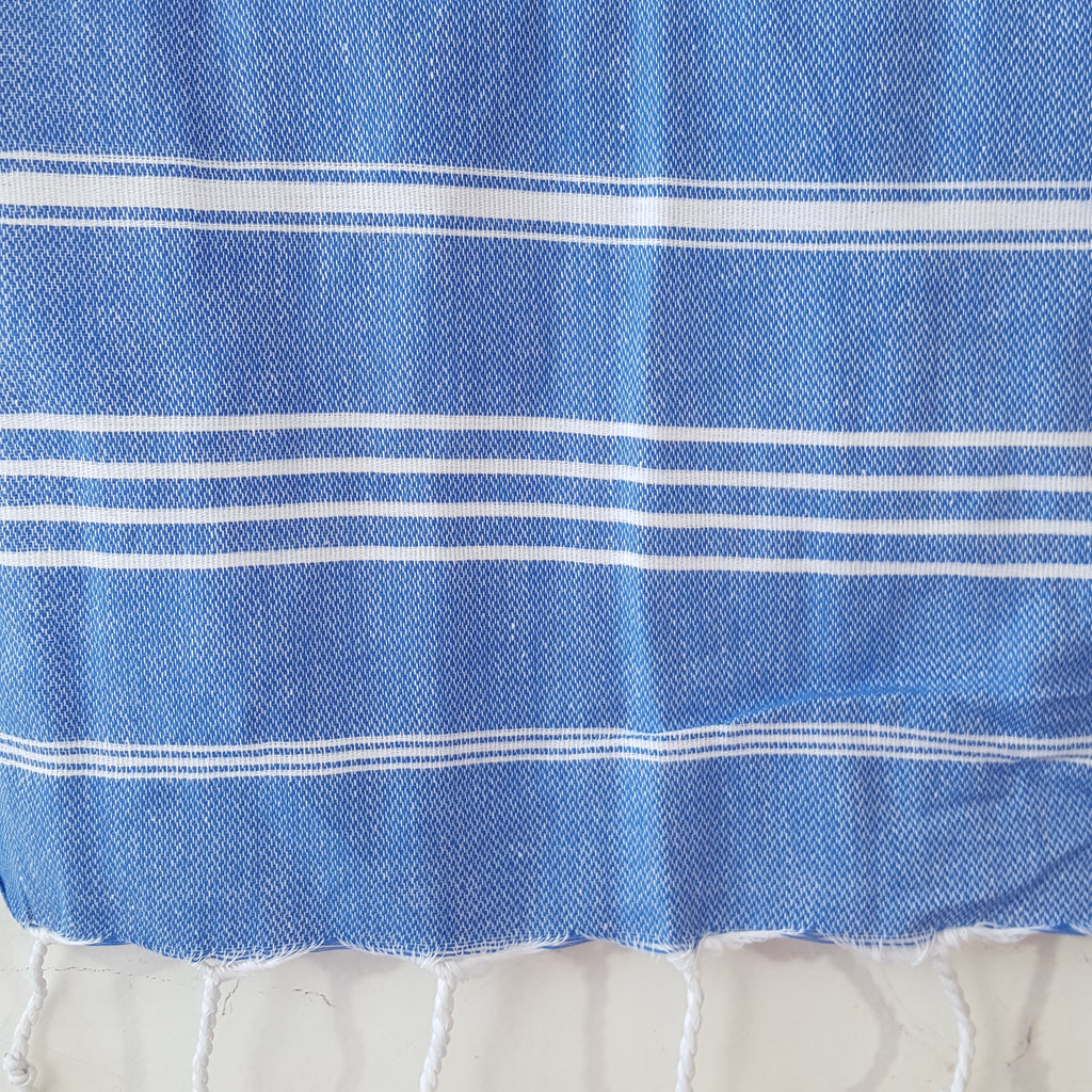 Close up of Sultan Hand Towel in Blue