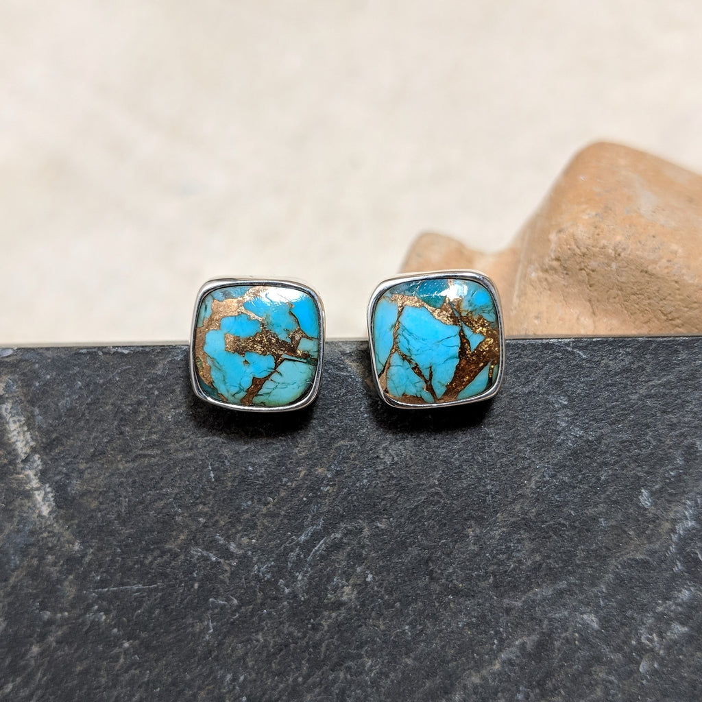 Turquoise with Bronze Stud front