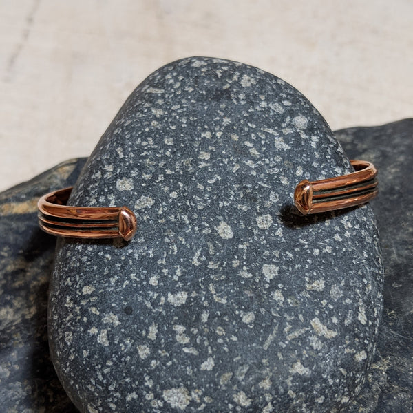 back of copper lines cuff