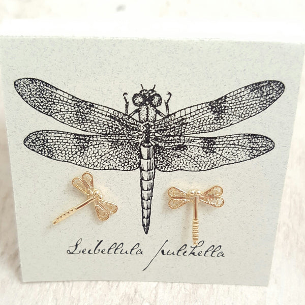 Gold Dragonfly earring card
