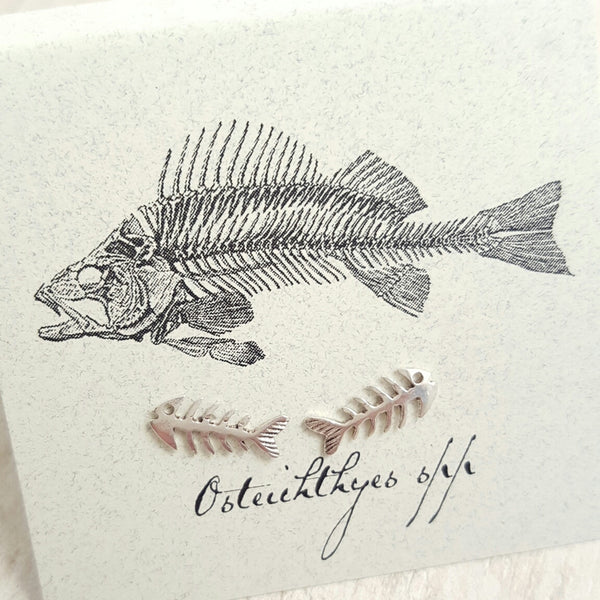 Silver Fish earring card