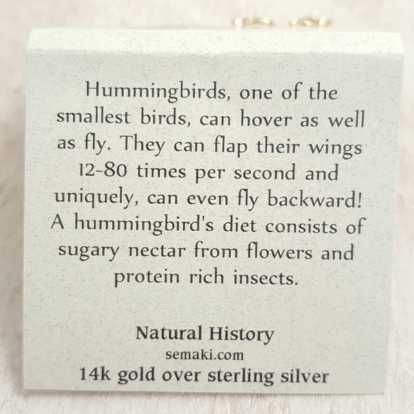 Back of Hummingbird card